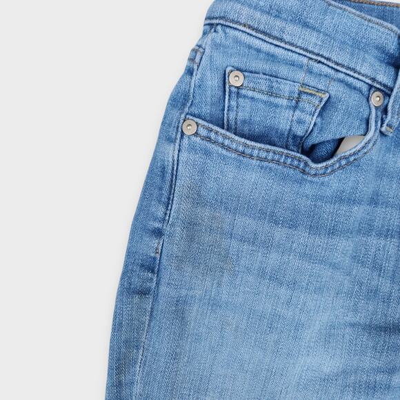 7 For All Mankind Women's 27x27 Button Fly Straight Skinny Josephina Flaw - Picture 3 of 9